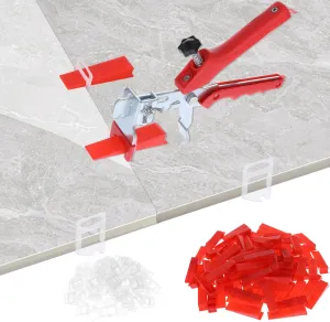 1/16" Tile Leveling System Kit, 600pcs Tile Leveler Spacers Clips and 150pcs Reusable Wedges Floor Tile Tools Set with Tile Plier Leveling Tile System for Wall Floor Ceramic Tile Adjustment