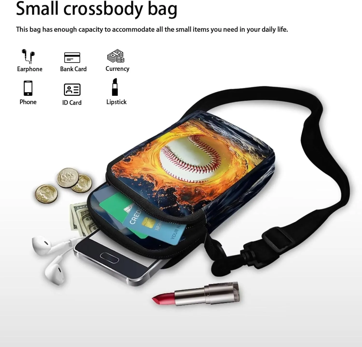 2 Layers Small Messenger Bag Cross Body Bags Handbags for Phone Passport Wallet