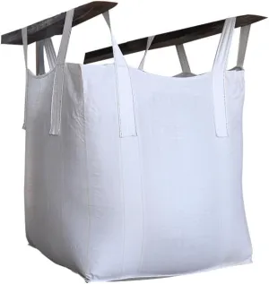 2 Pack FIBC Bulk Bag, 2 Ton Bag, 40"L x 40"W x 48"H, 4400lbs SWL, Open Top Flat Bottom, Heavy Duty Bulk for Industry Agriculture