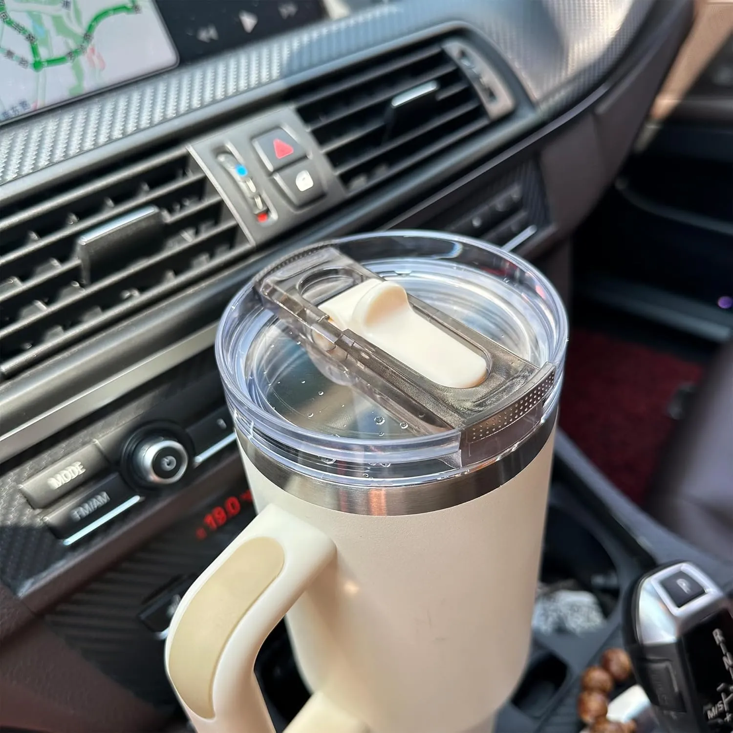2 Pcs Detachable Flip Straw Lid for Stanley 40oz Quencher ProTour,100% Leak-proof Lid for Stanely 40oz Cup Accessories,Spill Proof and Splash Resistant Tumbler Cover(Black)