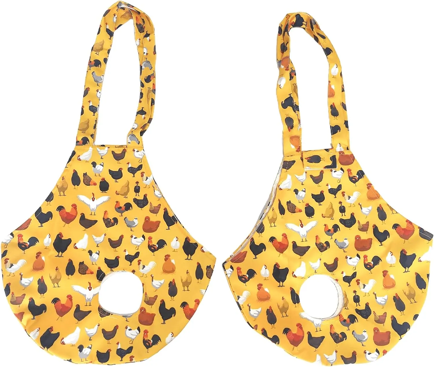 2 Pcs Versatile Chicken Supplies - Chicken Sling & Harness with Multi-Functional Poultry Care & Carrying Bag (Yellow)