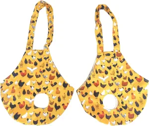 2 Pcs Versatile Chicken Supplies - Chicken Sling & Harness with Multi-Functional Poultry Care & Carrying Bag (Yellow)