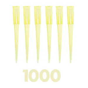 200uL Pipette Tips, Kashi Scientific Universal Non-Filter Tips for Pipette 200 uL, Sterile Bulk Pipette Tips with Clear Graduation, 200uL Pipet Tips, DNase RNase Free,1000 Tips/Bag - Yellow