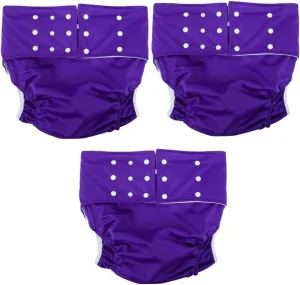 3 Pcs Diapers XL Overnight Diapers for Gentle Incontinence Heavy Period Flow Postpartum Washable Leak-Proof Adjustable Waist