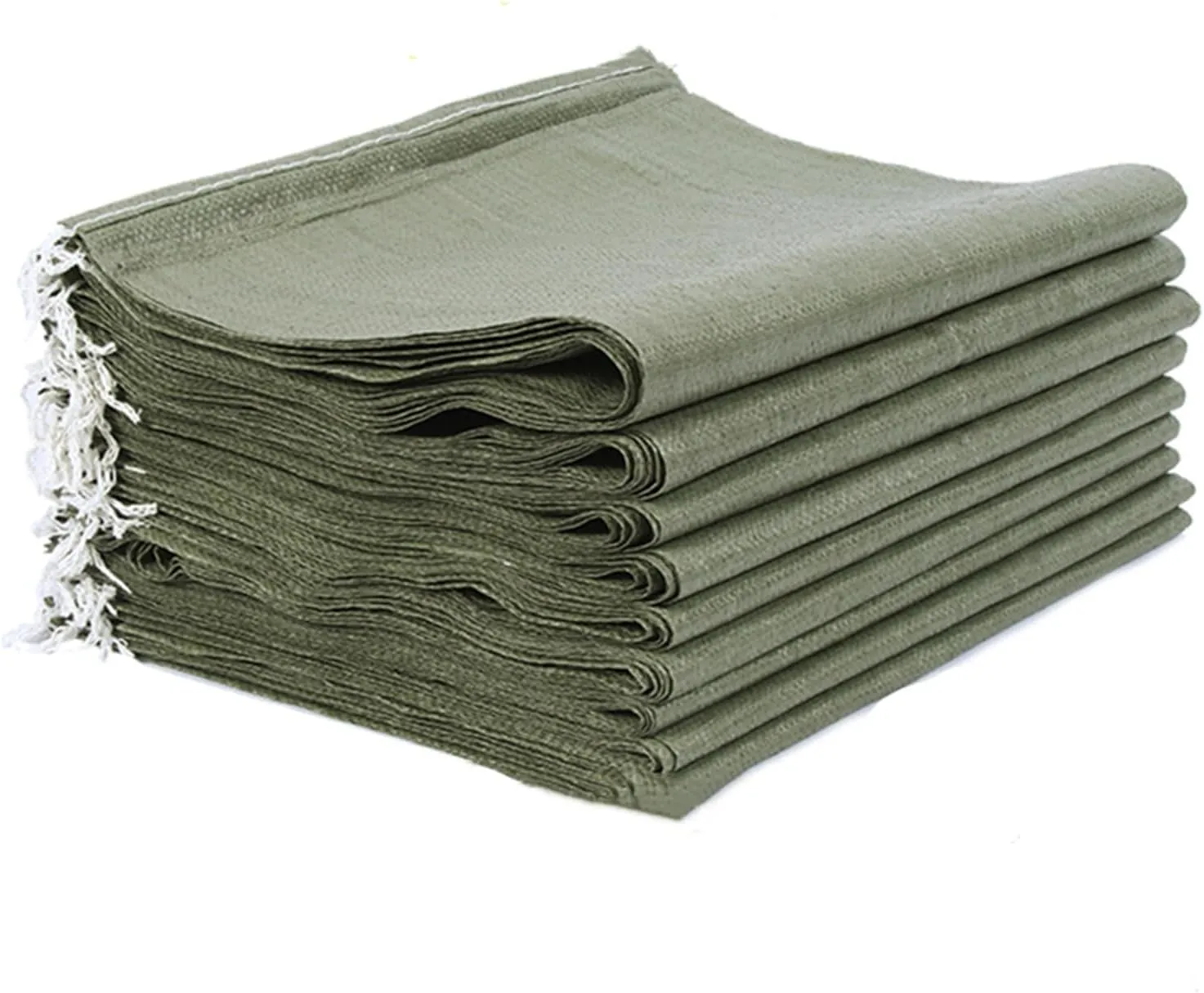 31.5x47.2"Durable Plastic Woven Snakeskin Bag Suit for Home,Industrial,Agricultural Cultivation,Farmer's Grain and Vegetables are Bagged Multi-functional Storage Bag Green（8 Pack)