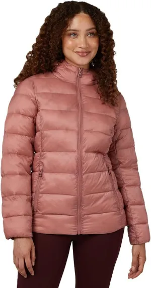 32 Degrees Heat Women's Lightweight Poly-Fill Packable Hooded Jacket | Layering | Semi-Fitted | Zippered Pockets