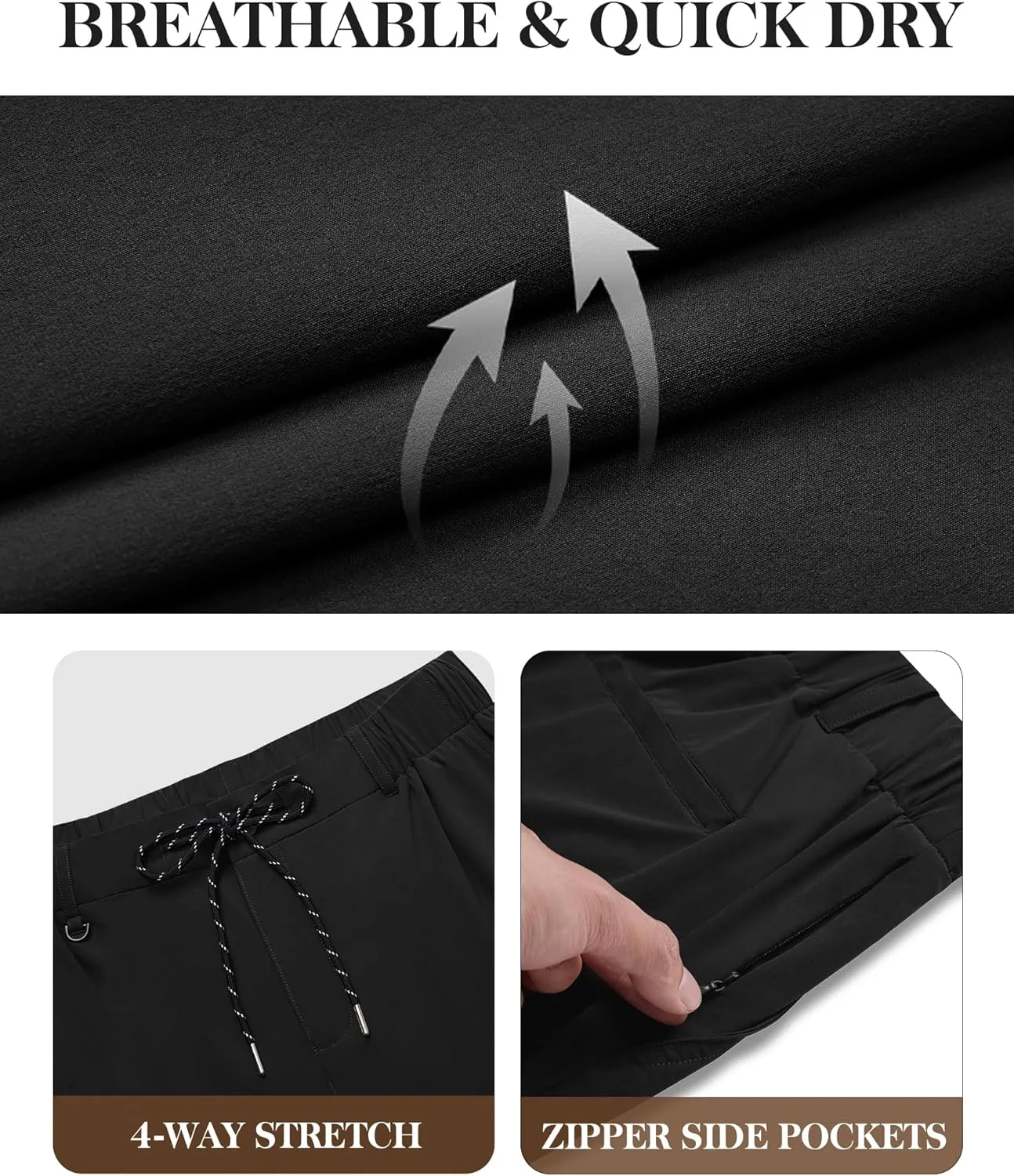 5 Inch Inseam Shorts for Men Short Golf Shorts Mens Casual Dry Fit Hybrid Trunks Athletic Fit Running Stretch