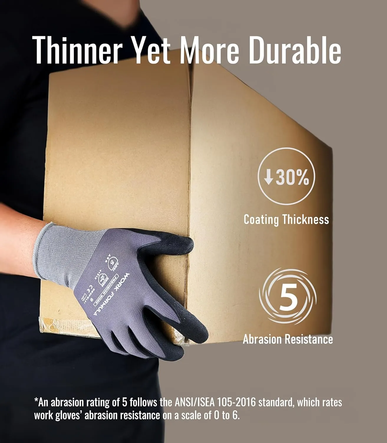 5/10 Pack High Dexterity All-Around Work Gloves, Premium Thin Nitrile Grip, High Durability, XS-3XL, Men & Women