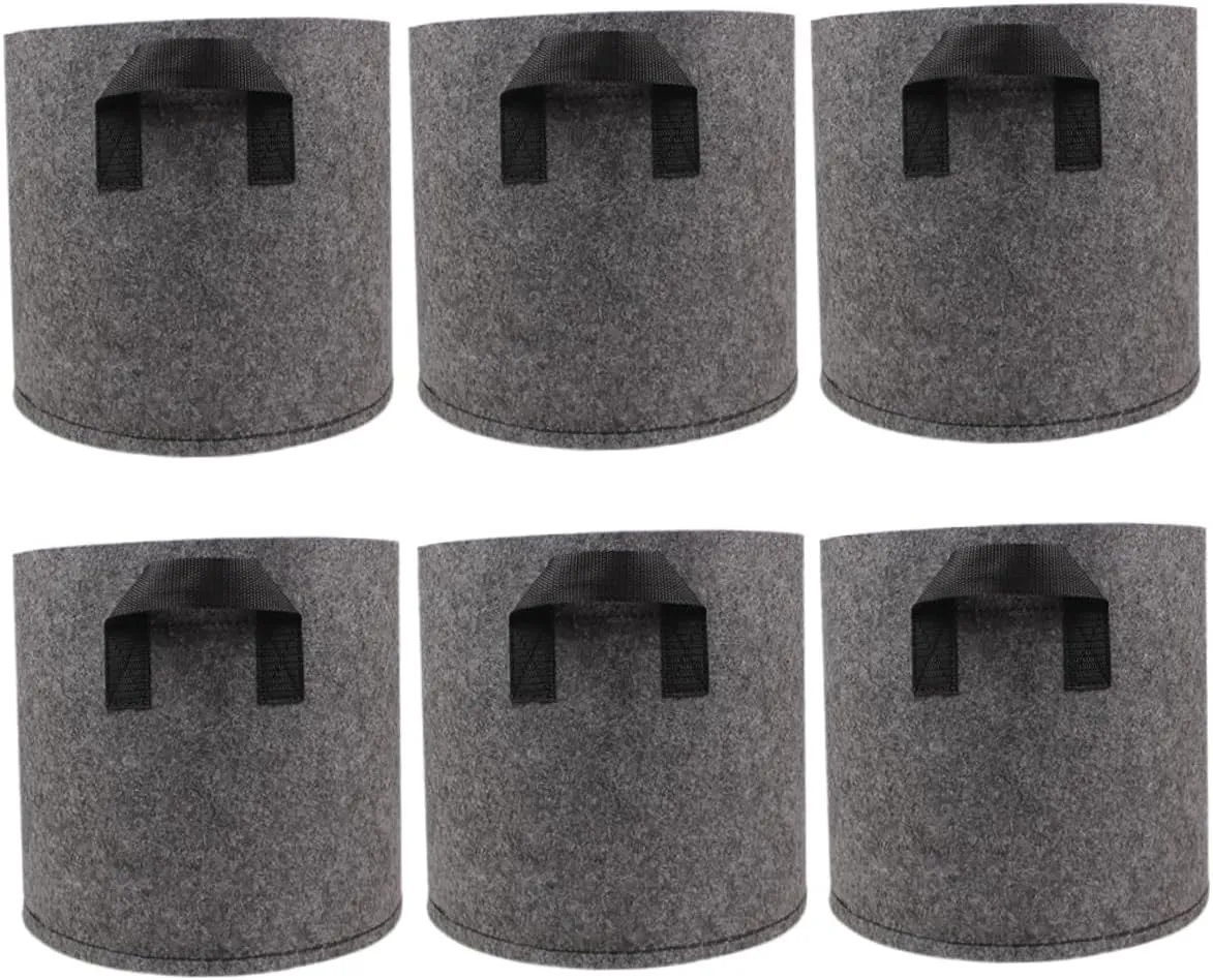 6pcs Non-Woven Plant Grow Bags Heavy Duty for Gardening Planting-Grow-Bags Nutrient Bags Plant Nursery Pots Non-Woven Planting Pots