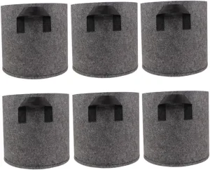 6pcs Non-Woven Plant Grow Bags Heavy Duty for Gardening Planting-Grow-Bags Nutrient Bags Plant Nursery Pots Non-Woven Planting Pots