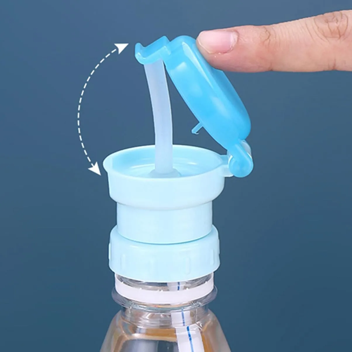 8pcs Boy Girl Water Bottle Caps with Straws Boy Girl Water Bottle Adapter Safe Practical Design for Easy Drinking Bright Colors Lake