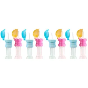 8pcs Boy Girl Water Bottle Caps with Straws Boy Girl Water Bottle Adapter Safe Practical Design for Easy Drinking Bright Colors Lake