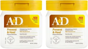 A D Original Diaper Rash Ointment, 1 Pound Jar Pack of 2
