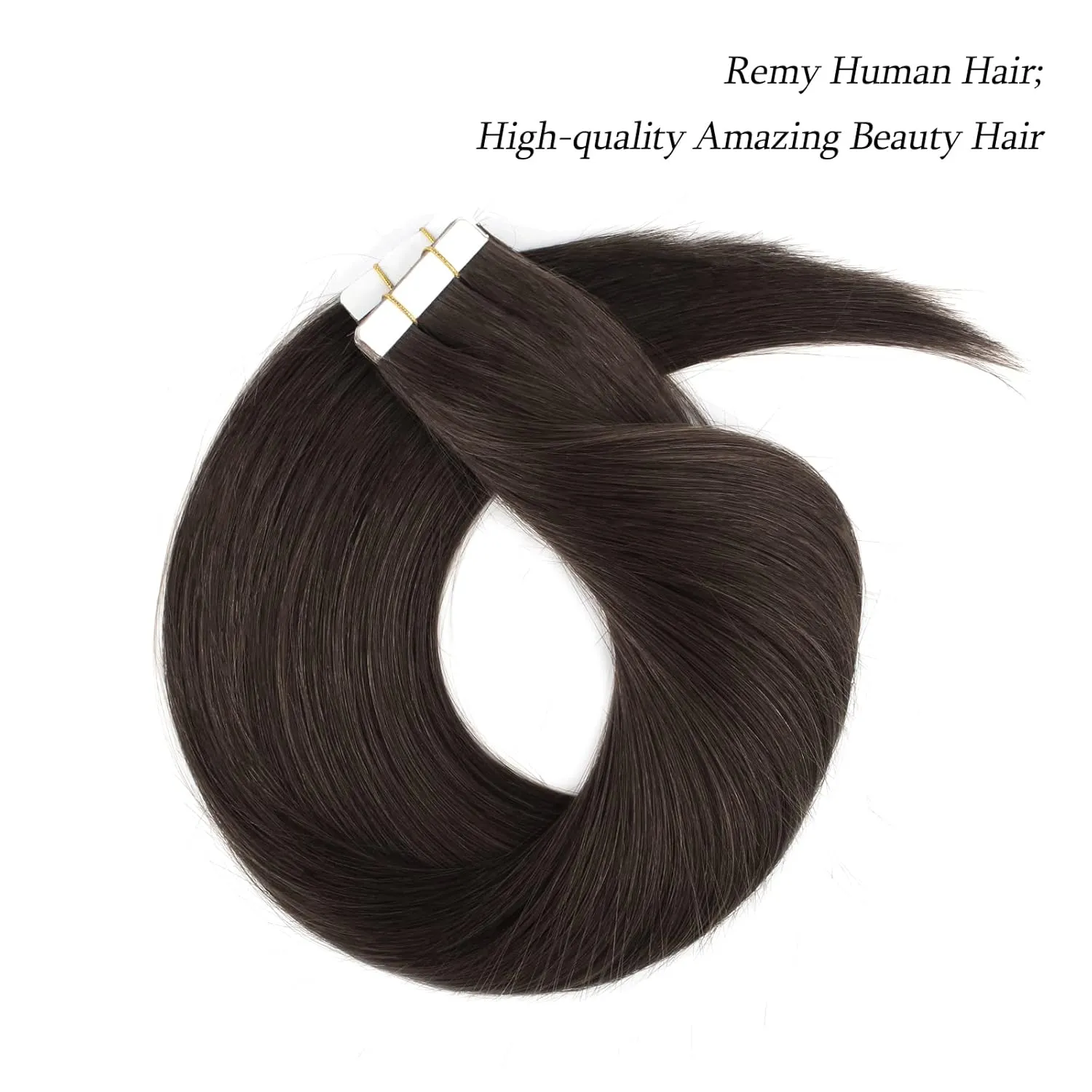 ABH AmazingBeauty Hair Semi-permanent Tape Attached Real Remi Remy Tape in Hair Extensions Human Hair 50g 20pcs Invisible Seamless Reusable Skin Weft Off Black Color 1B 22 Inch