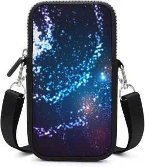 Abstraction Space Galaxy Women Crossbody Phone Purse Adjustable Strap Cell Phone Shoulder Bag Small Belt Bag