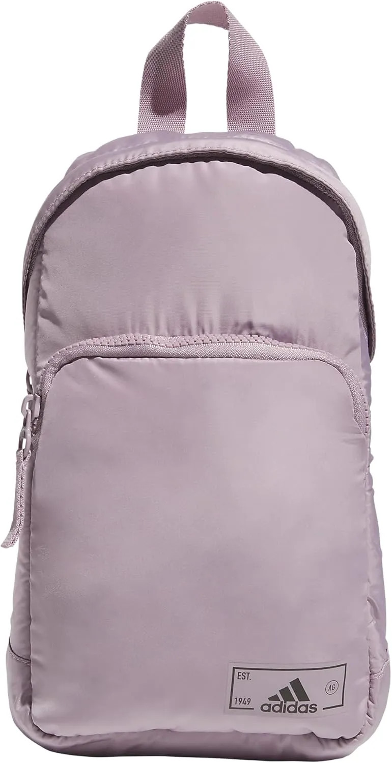 adidas Essentials Sling Small Crossbody Bag for Women and Men (5L), Preloved Fig Purple/Black/2.0, One Size