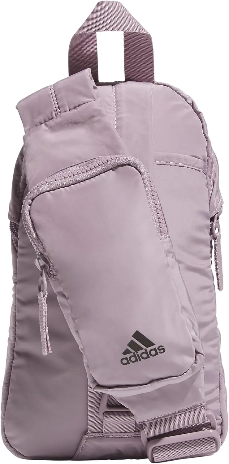 adidas Essentials Sling Small Crossbody Bag for Women and Men (5L), Preloved Fig Purple/Black/2.0, One Size