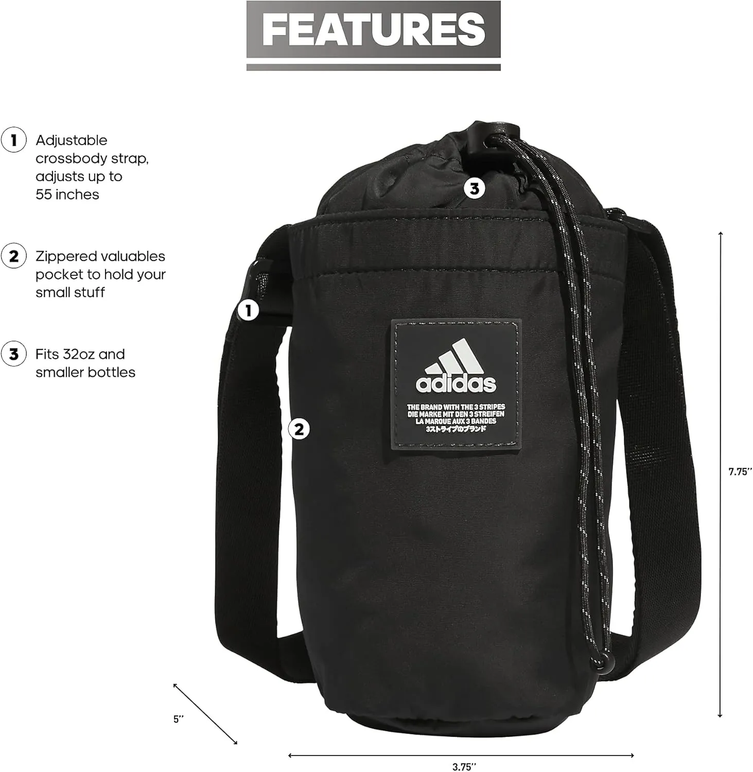 adidas Hydration Crossbody Bag 2.0, Black