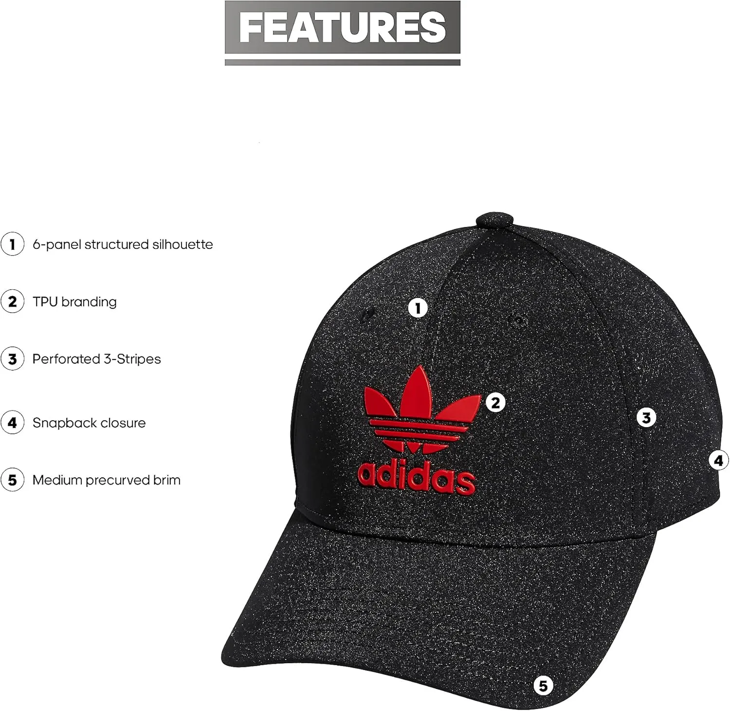 adidas Originals Men's Beacon Structured Precurve Snapback Cap