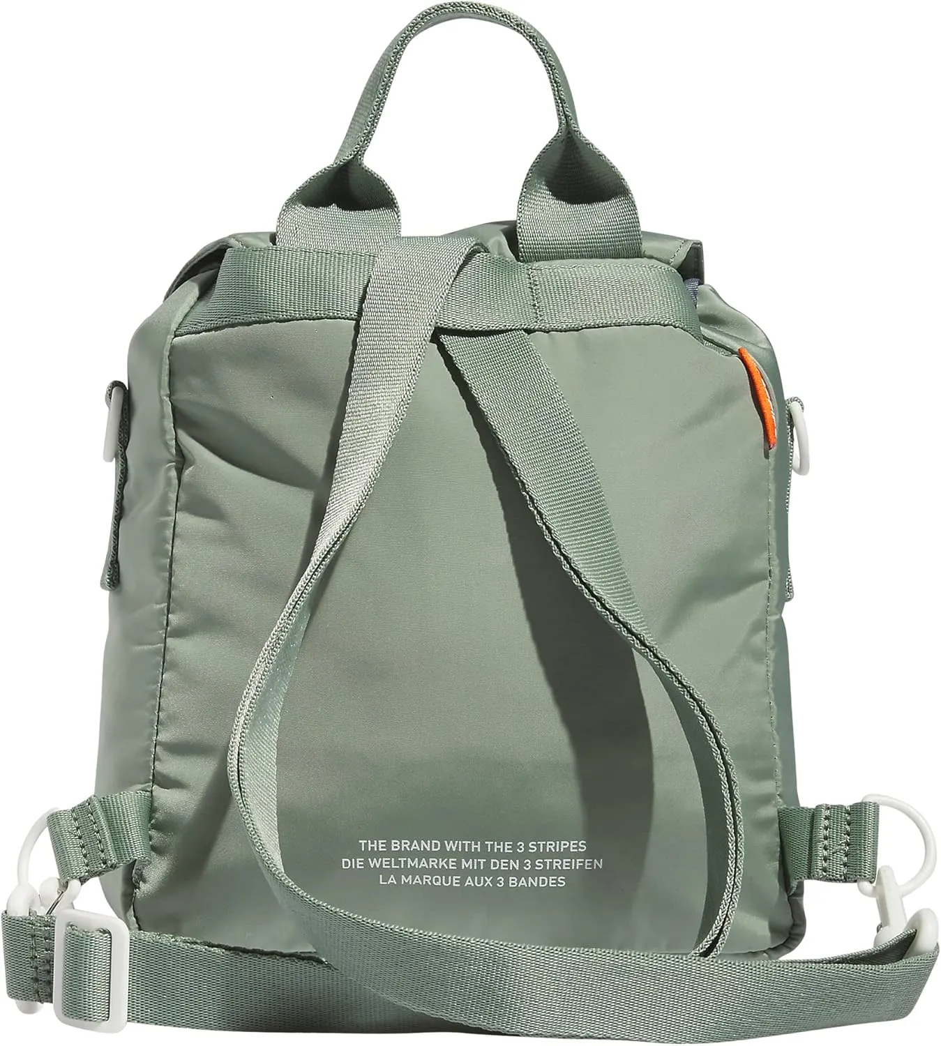 adidas Originals Micro 3.0 Mini Backpack, Silver Green/Semi Impact Orange, One Size