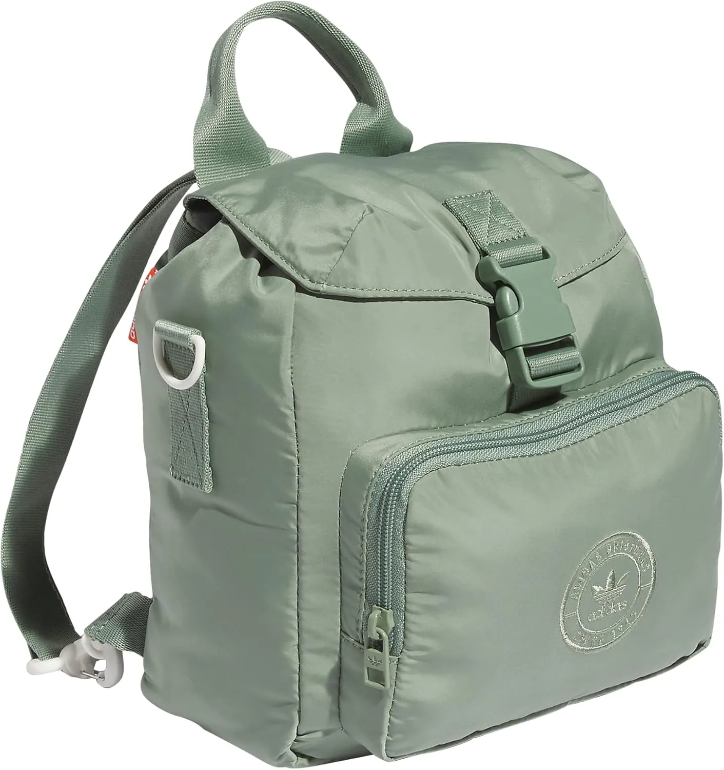 adidas Originals Micro 3.0 Mini Backpack, Silver Green/Semi Impact Orange, One Size