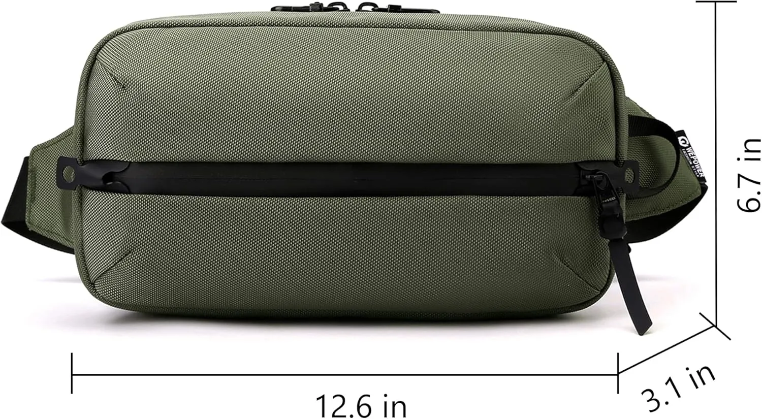 Adjustable Sling Bag for Men Women with Anti-theft Zipper,Multipurpose Crossbody Bags Chest Waist Belt,Water Resistant Fanny Pack Shoulder Hip Pack for Travel,Cycling,Work, Sport, Green