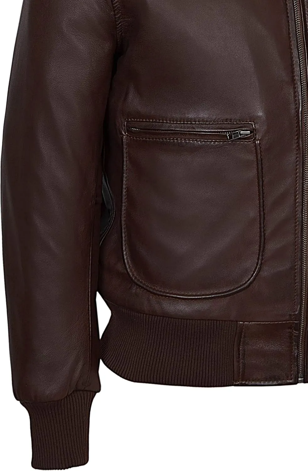 'AIR FORCE' Men's Classic Collar Aviator BOMBER Real Soft Napa Leather Jacket 1169