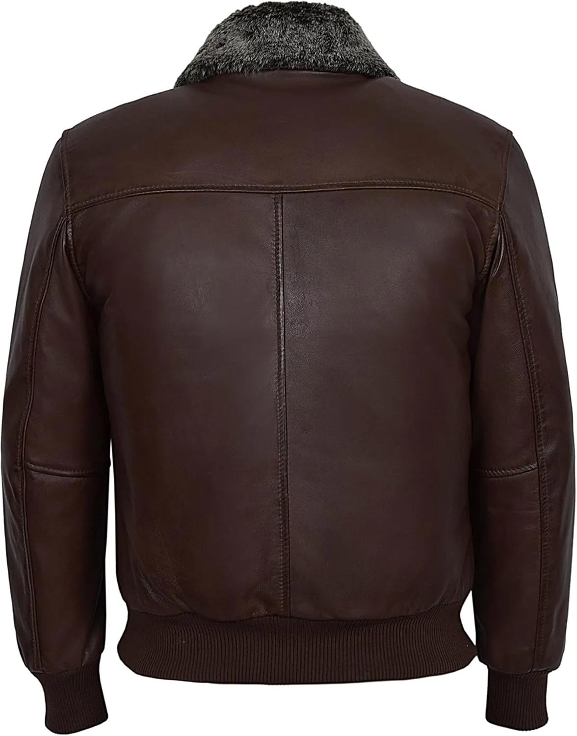 'AIR FORCE' Men's Classic Collar Aviator BOMBER Real Soft Napa Leather Jacket 1169
