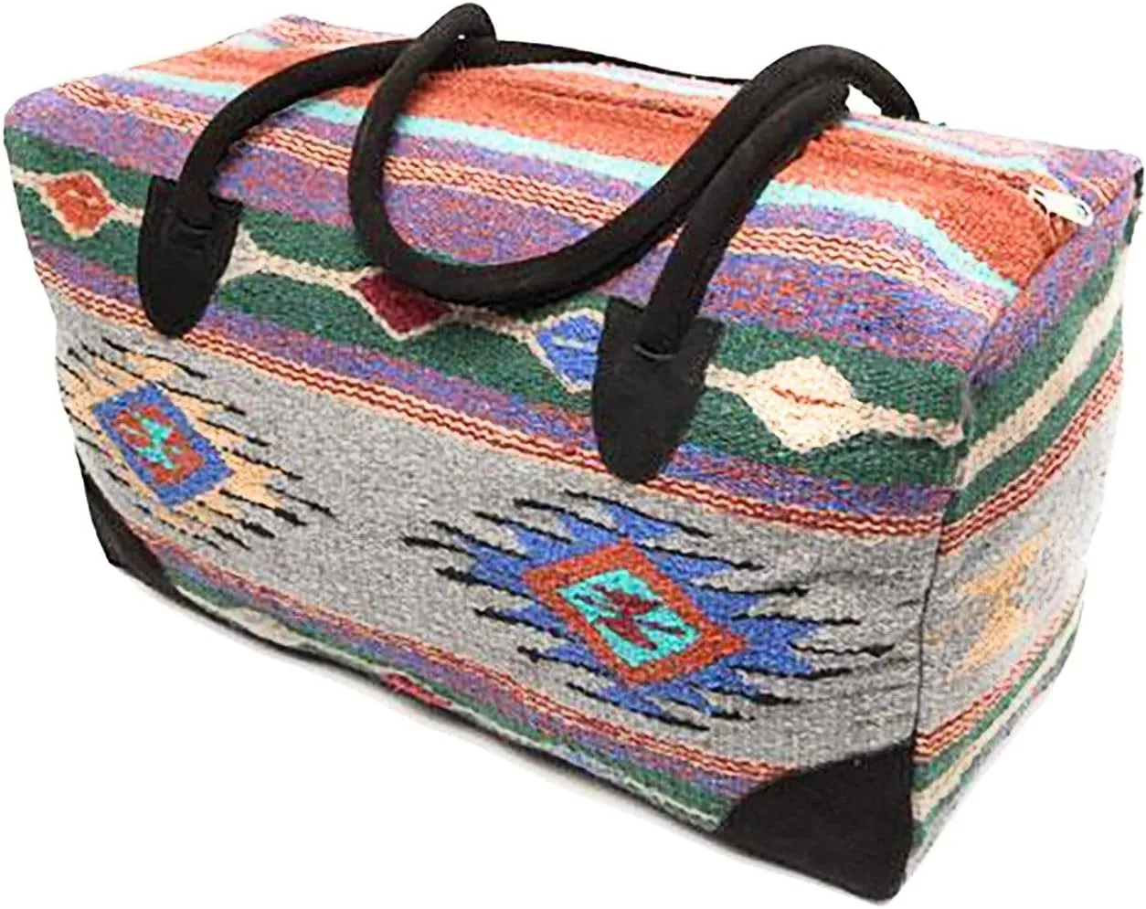 AJ Tack Weekender Travel Bag Luggage Fully Lined Suede Handles Southwest Design B