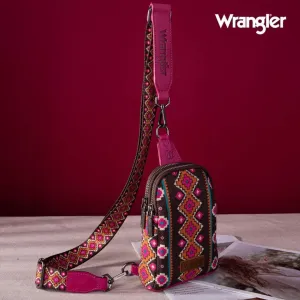 Allover Aztec Dual Sided Print Crossbody Sling Chest Bag