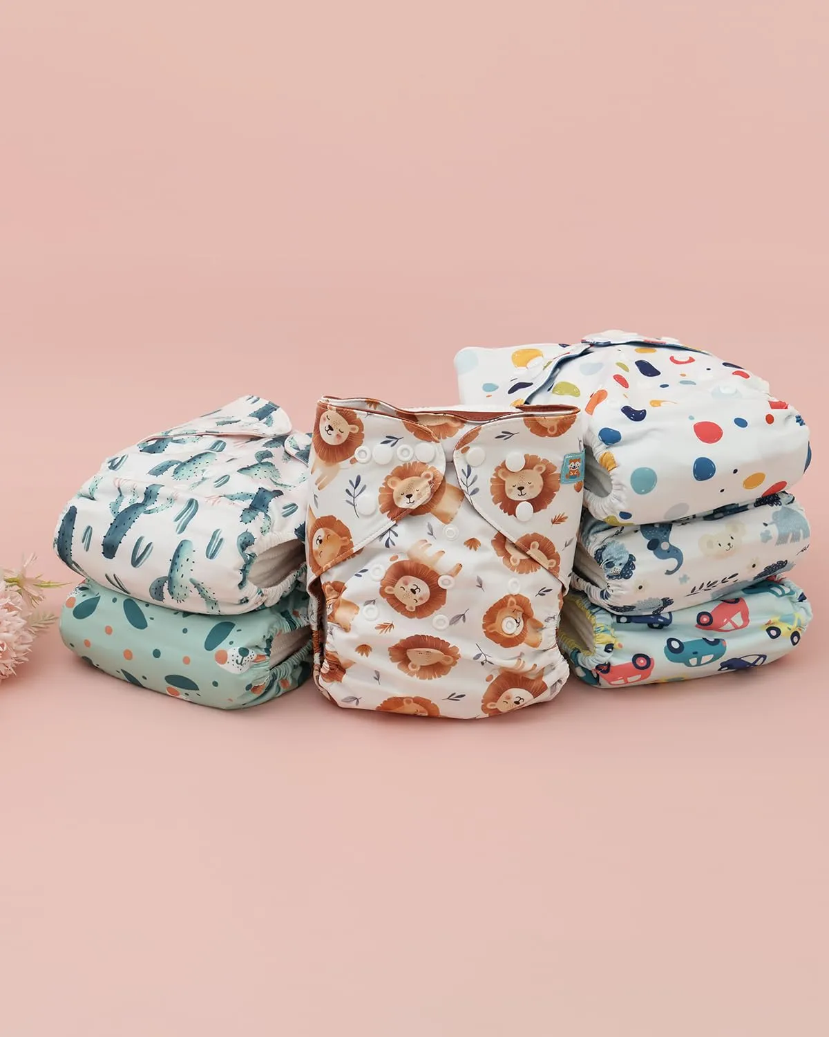 ALVABABY 6 pcs Baby Cloth Diaper Covers with One Wet Bag, Swim Diaper,Cloth Diaper Shell Baby Girls and Boys 6CDC01A