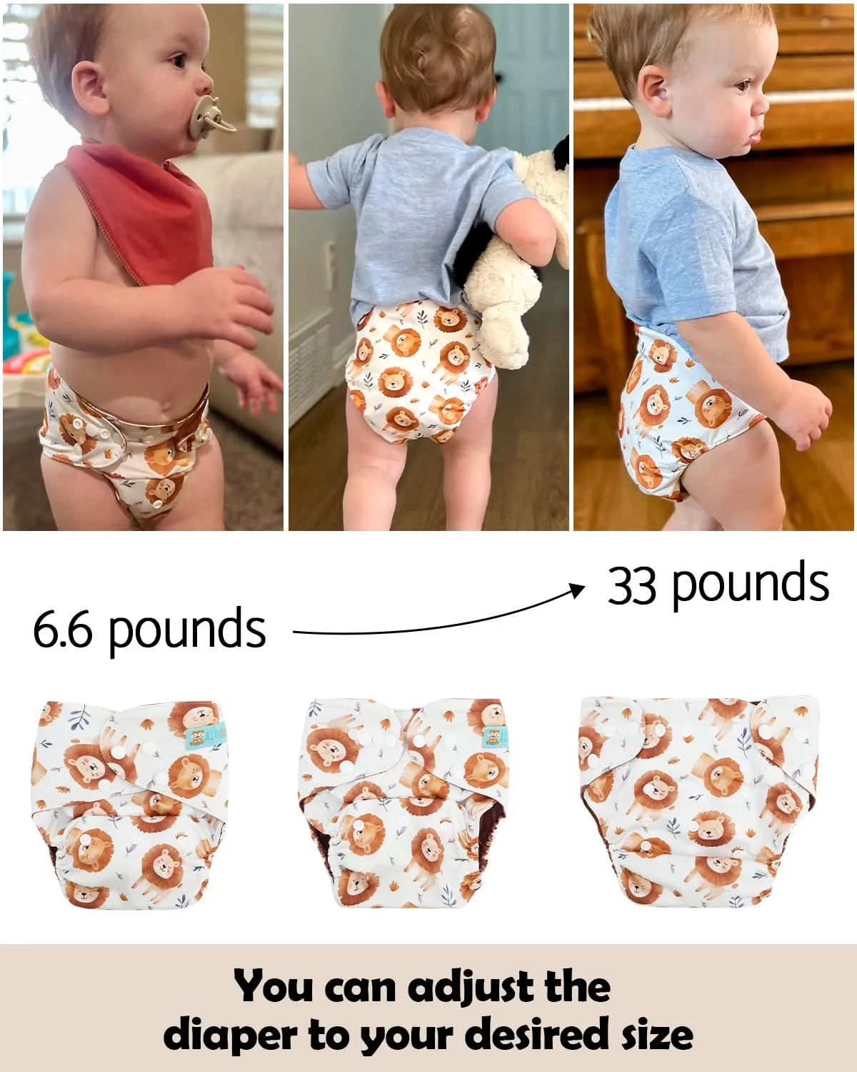 ALVABABY 6 pcs Baby Cloth Diaper Covers with One Wet Bag, Swim Diaper,Cloth Diaper Shell Baby Girls and Boys 6CDC01A