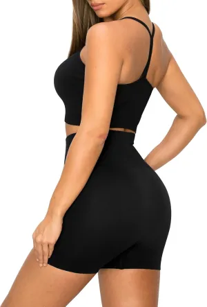 ALWAYS Activewear for Women Set - Super Stretch Yoga Top High Waisted Leggings