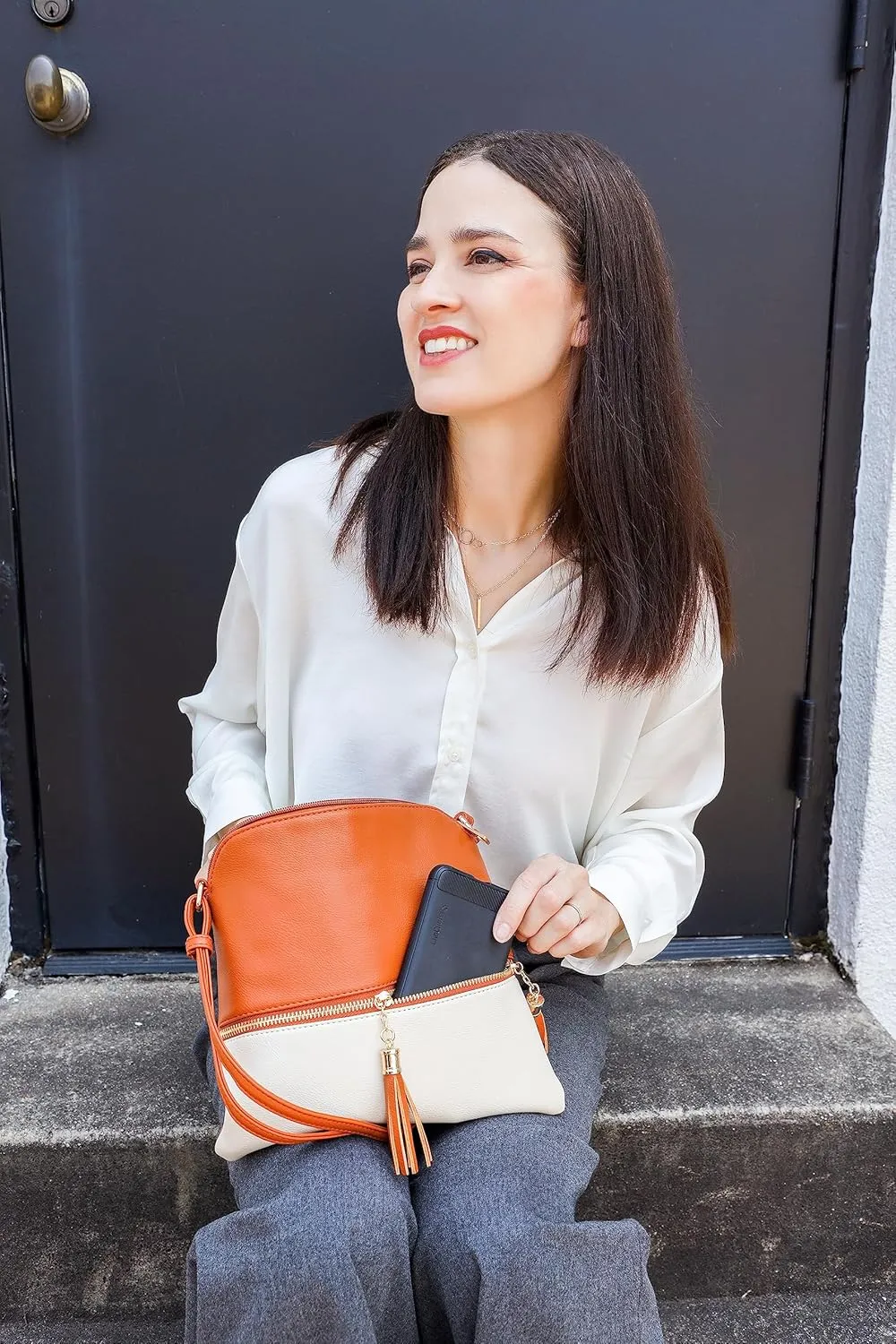 Amaze Medium Crossbody Bag for Women | Shoulder Handbags for Women with Multiple Compartments | PU Leather