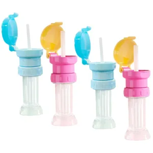 Angoily Bottle Mouth Conversion Cap Toddlers Water Bottle Adapters Straw for Kids Leakproof Design