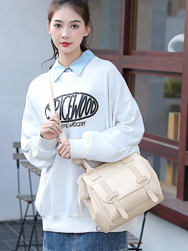 ANYMOM Mommy Diaper Bag Beige Color Backpack Waterproof Handbag Fashion Mommy Shoulder Bag