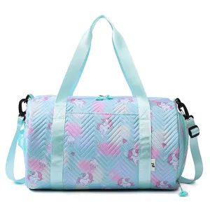 ANYMOM Mommy Diaper Bag Blue Unicorn Shoulder Bag with Internal Zip Pocket Waterproof Handbag for Travel and Sports