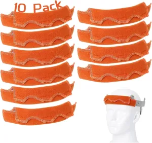Aolamegs Safe Hard Hat Sweatband- Hard Hat Sweat Bands Washable, Hard Hat Liner Replacement, Flame Retardant Cotton Hard Hat Accessories Sweat for Welding Helmet, Construction Hats, Chainsaw Helmet