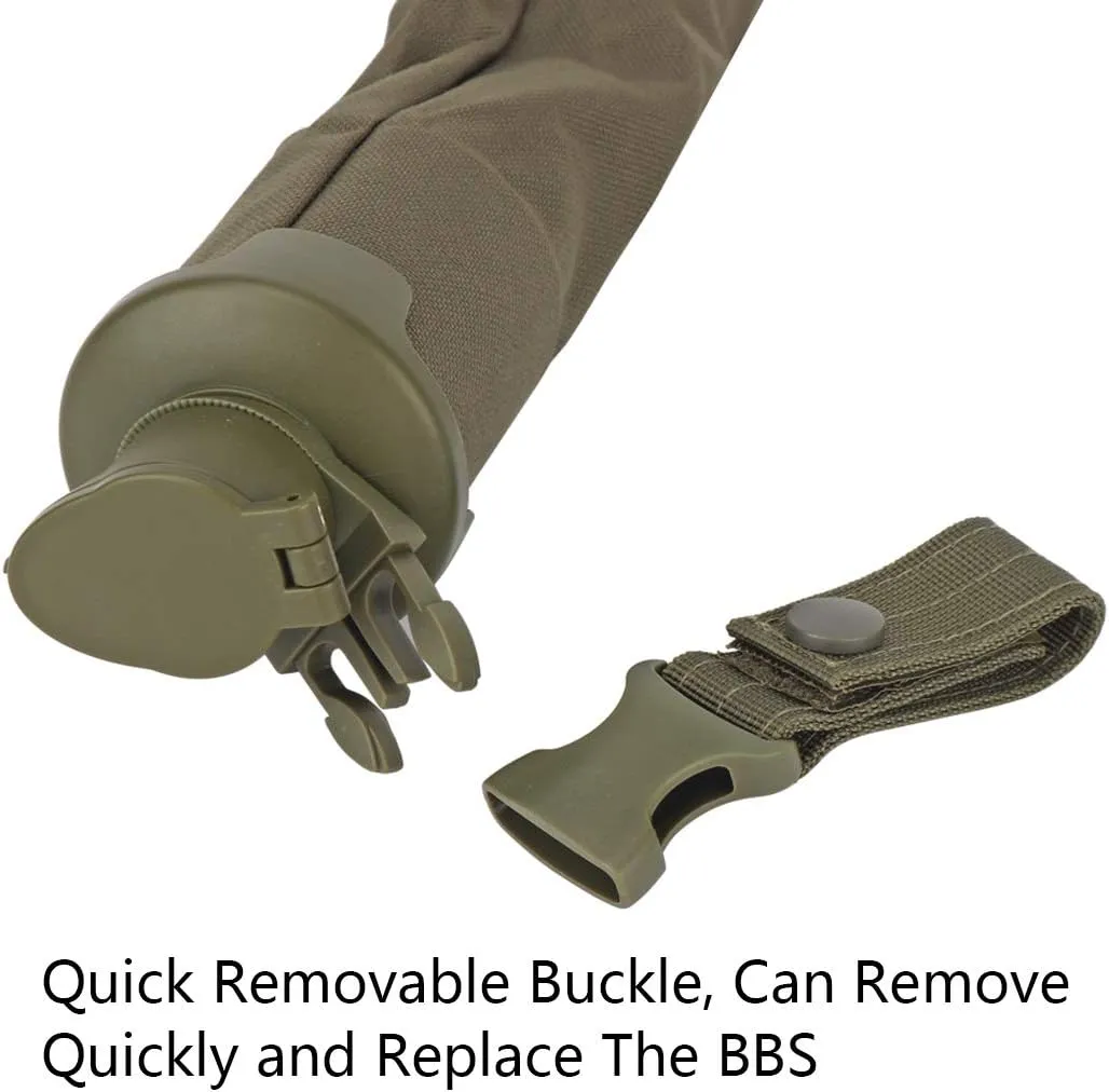 AOUTACC Tactical Molle BBS Storage Pouch, Foldable Airsoft Belt Pouch Bag Case for Hunting Slingshot Balls Pellets Airsoft BBS Bag