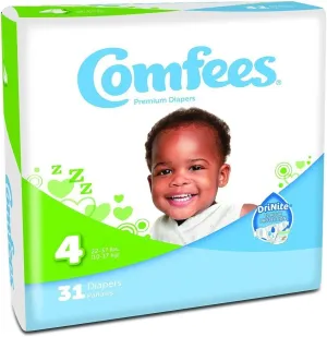 Attends Baby Diaper Comfees Tab Closure Size 4 Disposable (#CMF-4, Sold Per Case) by Comfees