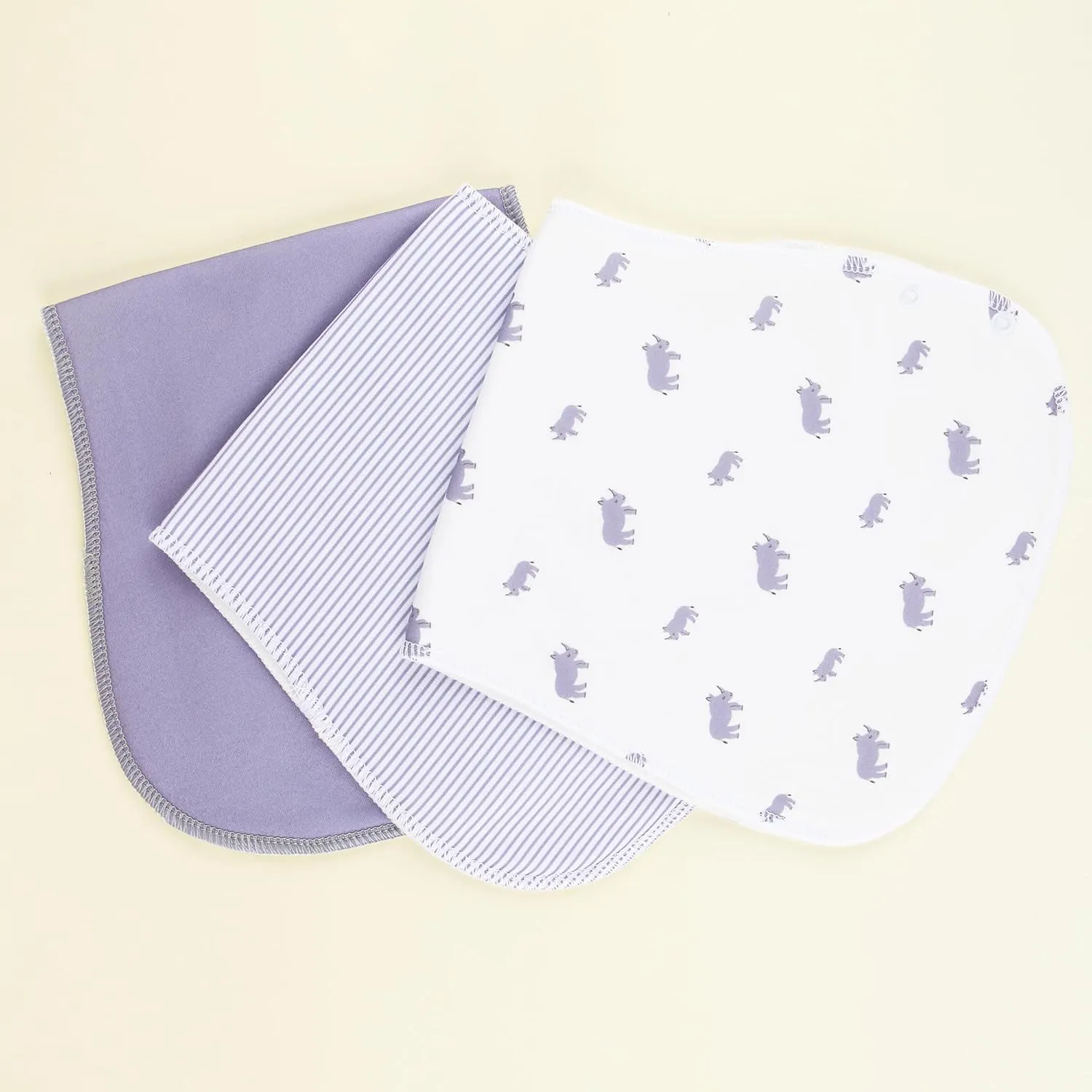 Baby Burp Cloths Large Size 3-Layers Thicken 100% Cotton Super Absorbent and Soft Baby Spit Up Burping Rags Baby Burp Cloth Set for Girls 12 Pack