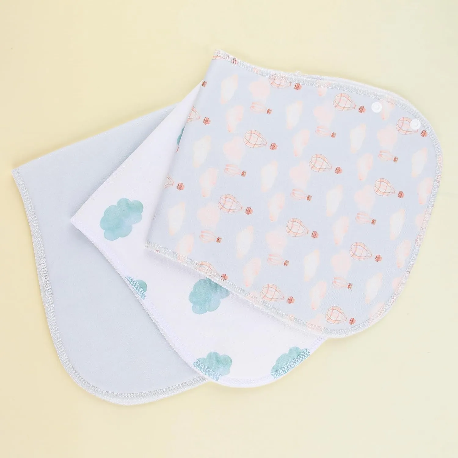 Baby Burp Cloths Large Size 3-Layers Thicken 100% Cotton Super Absorbent and Soft Baby Spit Up Burping Rags Baby Burp Cloth Set for Girls 12 Pack