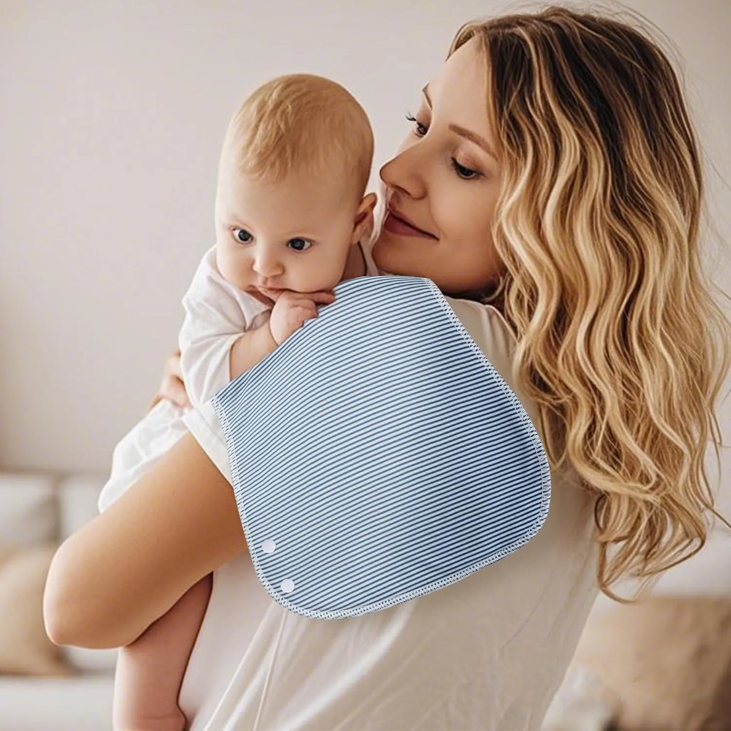 Baby Burp Cloths Large Size 3-Layers Thicken 100% Cotton Super Absorbent and Soft Baby Spit Up Burping Rags Baby Burp Cloth Set for Girls 12 Pack