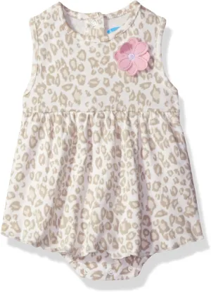 Baby Girls' 1 Piece Sundress with Built in Diaper Cover
