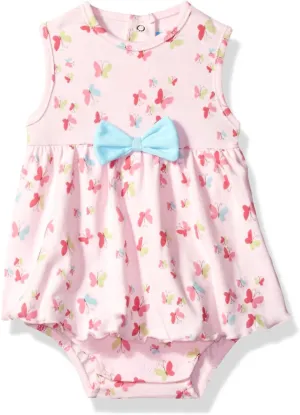 Baby Girls' 1 Piece Sundress with Built in Diaper Cover