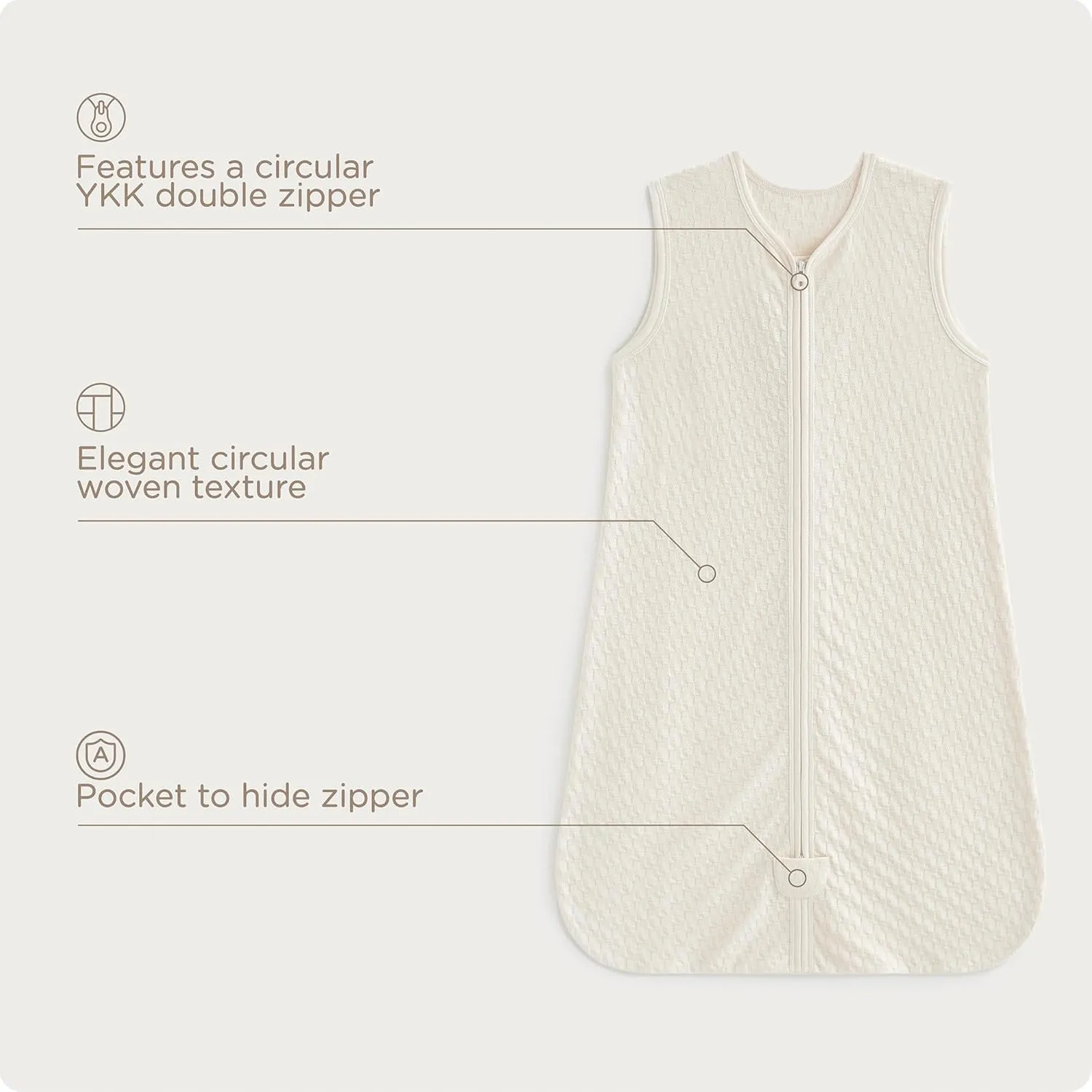 Baby Unisex Sleep Sack 6-12 Months 2-Way Zipper Sleeveless Sleeping Bag 100% Cotton Wearable Blanket for Newborns Infant