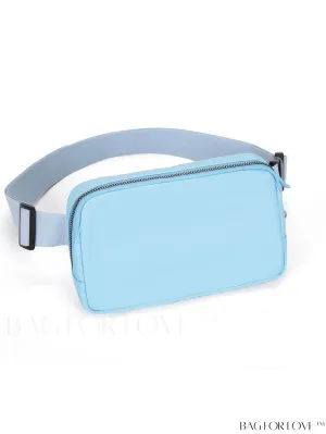 BagForLove - Compact Blue Zipper Fanny Pack - Minimalist Design