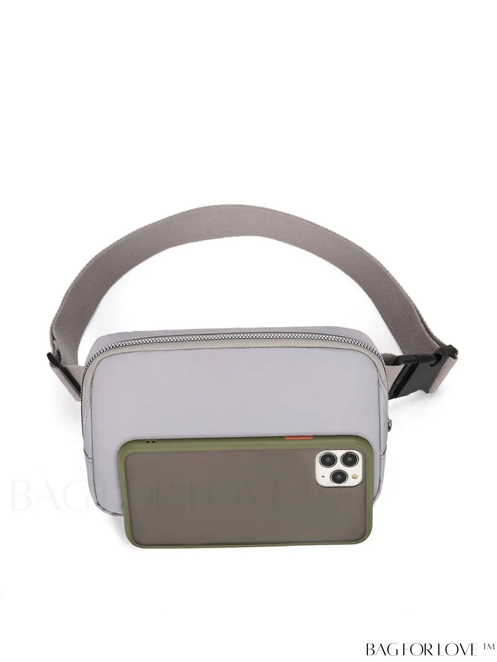 BagForLove - Compact Fanny Pack: Zipper Closure and Minimalist Release Buckle