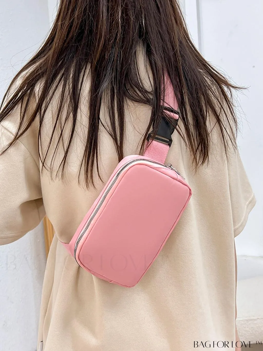 BagForLove - Compact Fanny Pack: Zipper Closure and Minimalist Release Buckle