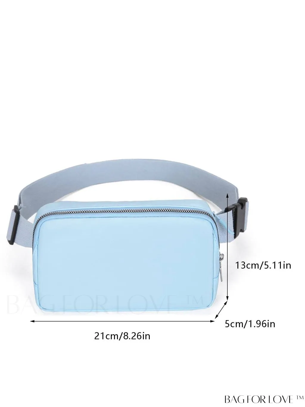 BagForLove - Compact Fanny Pack: Zipper Closure and Minimalist Release Buckle